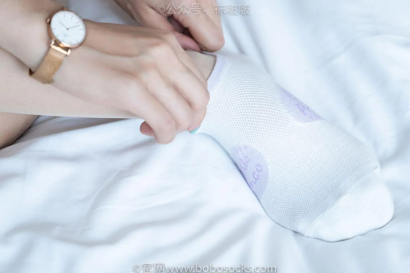 [BoBoSocks袜啵啵]NO.008 涵涵-帆布鞋、白色短棉袜、肉丝 [139P]插图6
